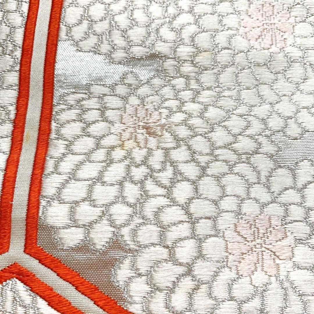5372# Japanese Vintage Fukuro Obi Belt Kimono Fabric Silk Traditional Embroidery　