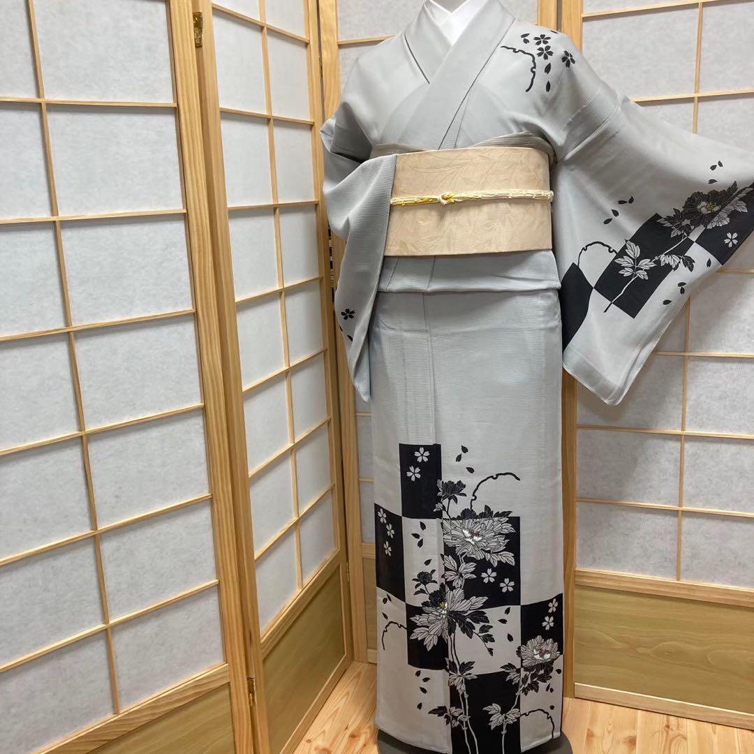 0314# Japanese Kimono only sold Vintage Womens Silk Fabric Robe Summer kimono