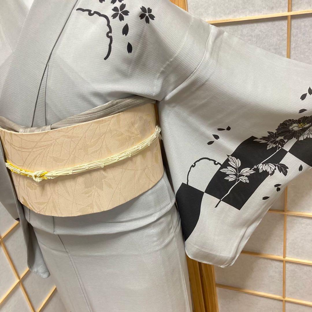 0314# Japanese Kimono only sold Vintage Womens Silk Fabric Robe Summer kimono