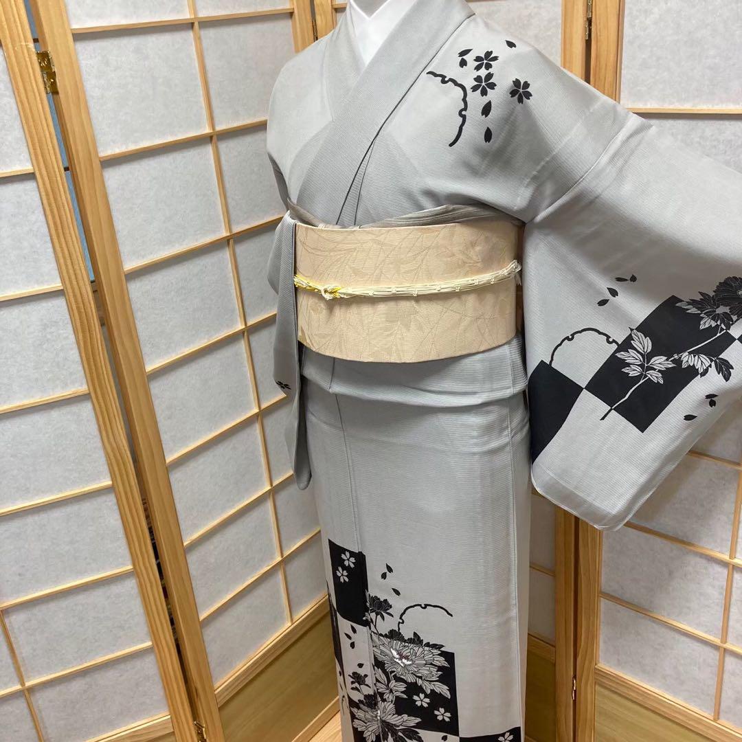 0314# Japanese Kimono only sold Vintage Womens Silk Fabric Robe Summer kimono