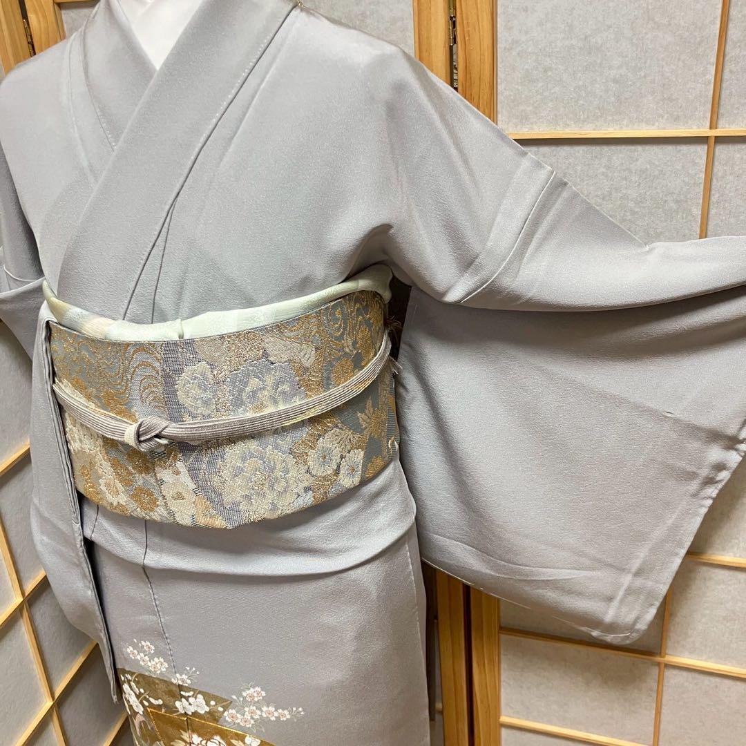 5793# Japanese Tomesode Kimono Vintage Womens Silk Fabric Robe Kimono only sold