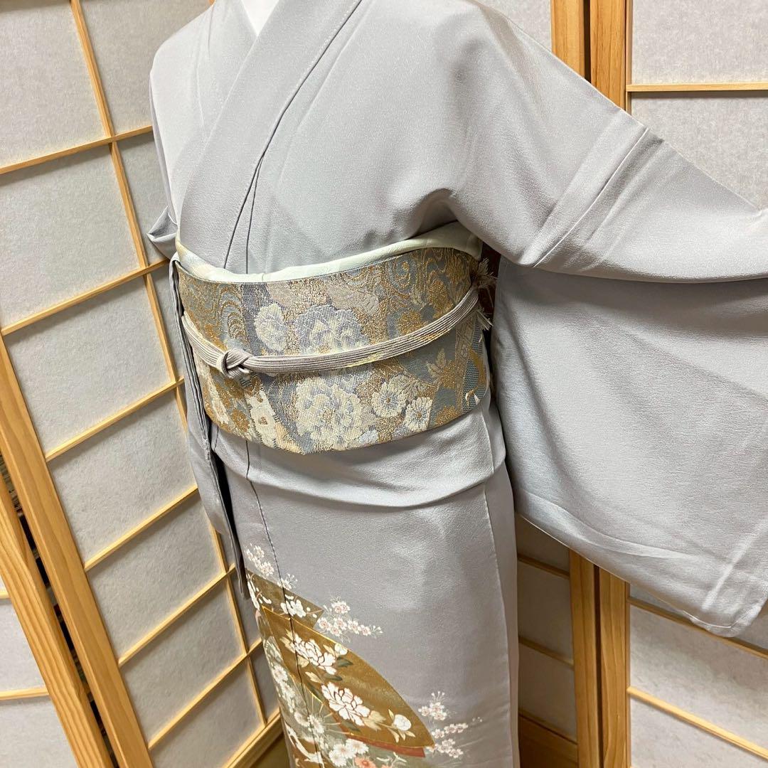 5793# Japanese Tomesode Kimono Vintage Womens Silk Fabric Robe Kimono only sold