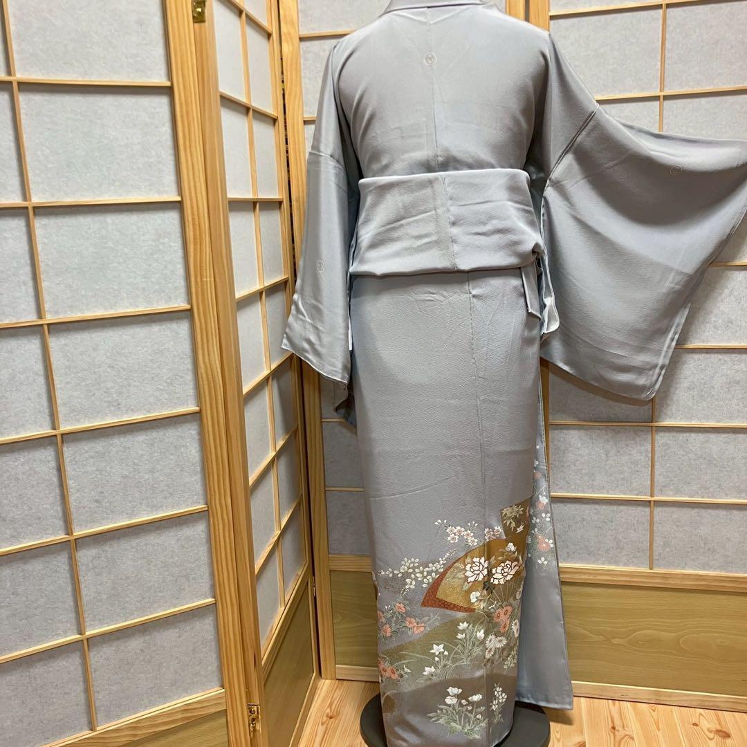 5793# Japanese Tomesode Kimono Vintage Womens Silk Fabric Robe Kimono only sold