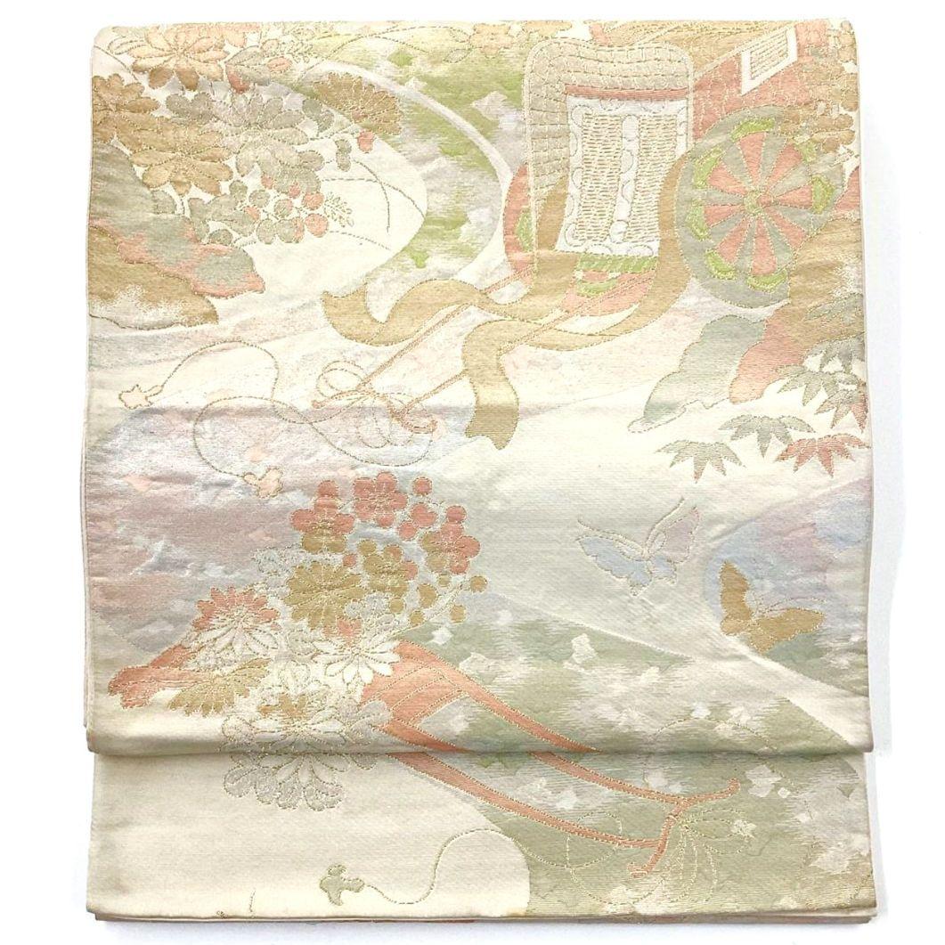 4916# Japanese Vintage Fukuro Obi Belt Kimono Fabric Silk Traditional