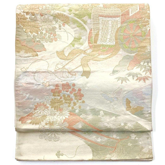 4916# Japanese Vintage Fukuro Obi Belt Kimono Fabric Silk Traditional