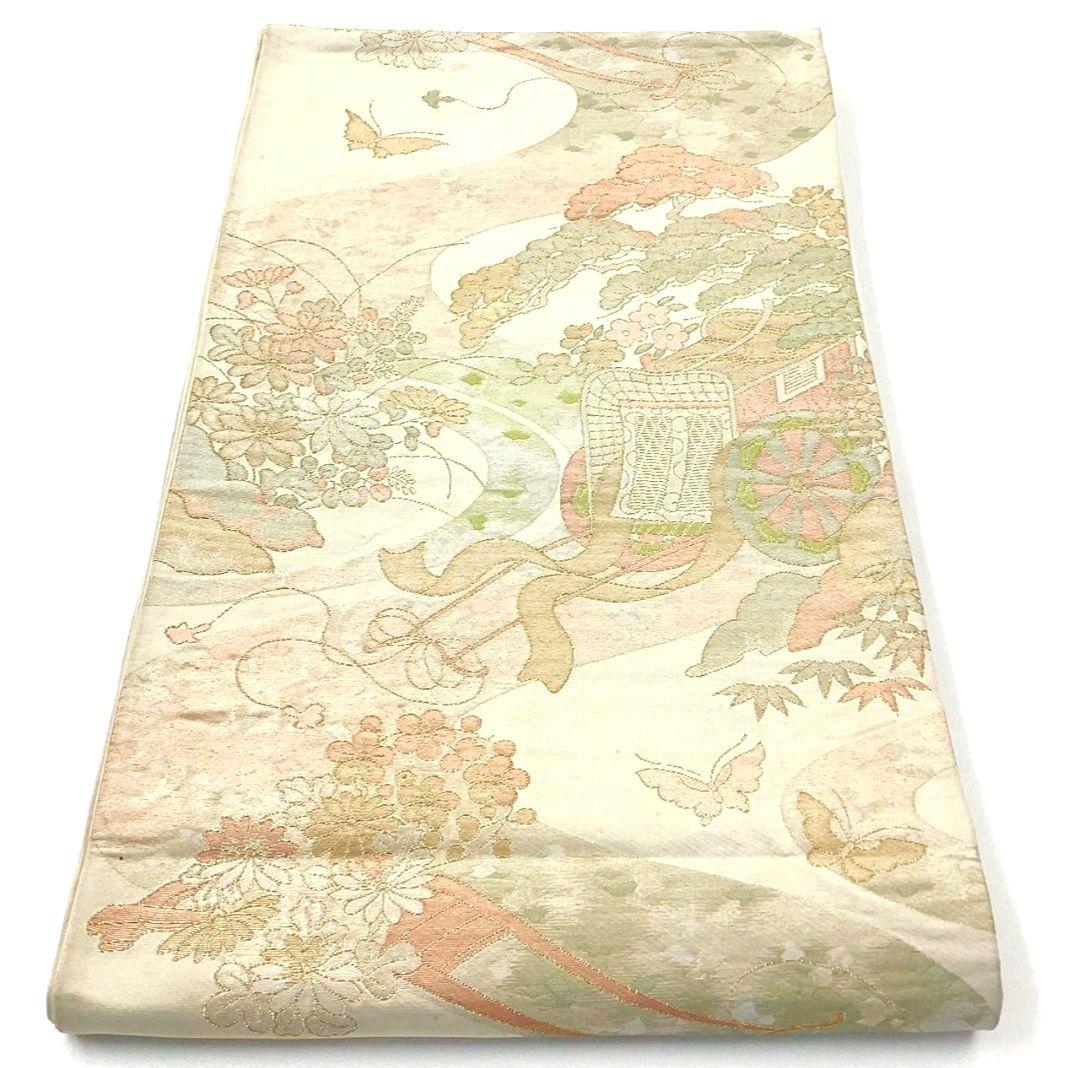 4916# Japanese Vintage Fukuro Obi Belt Kimono Fabric Silk Traditional