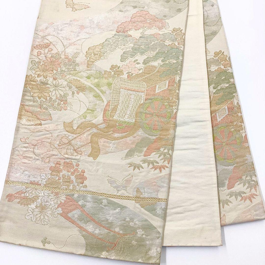 4916# Japanese Vintage Fukuro Obi Belt Kimono Fabric Silk Traditional