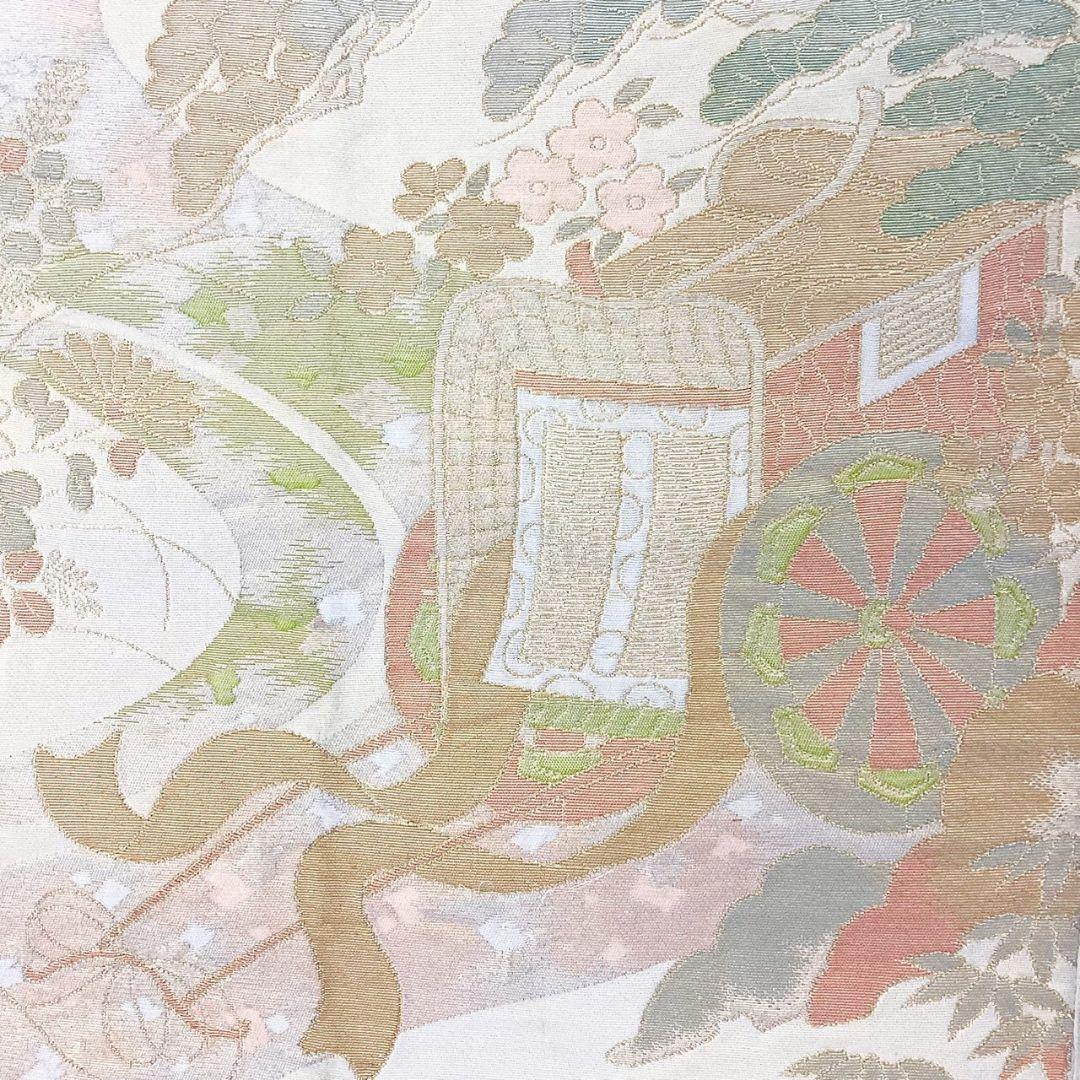 4916# Japanese Vintage Fukuro Obi Belt Kimono Fabric Silk Traditional