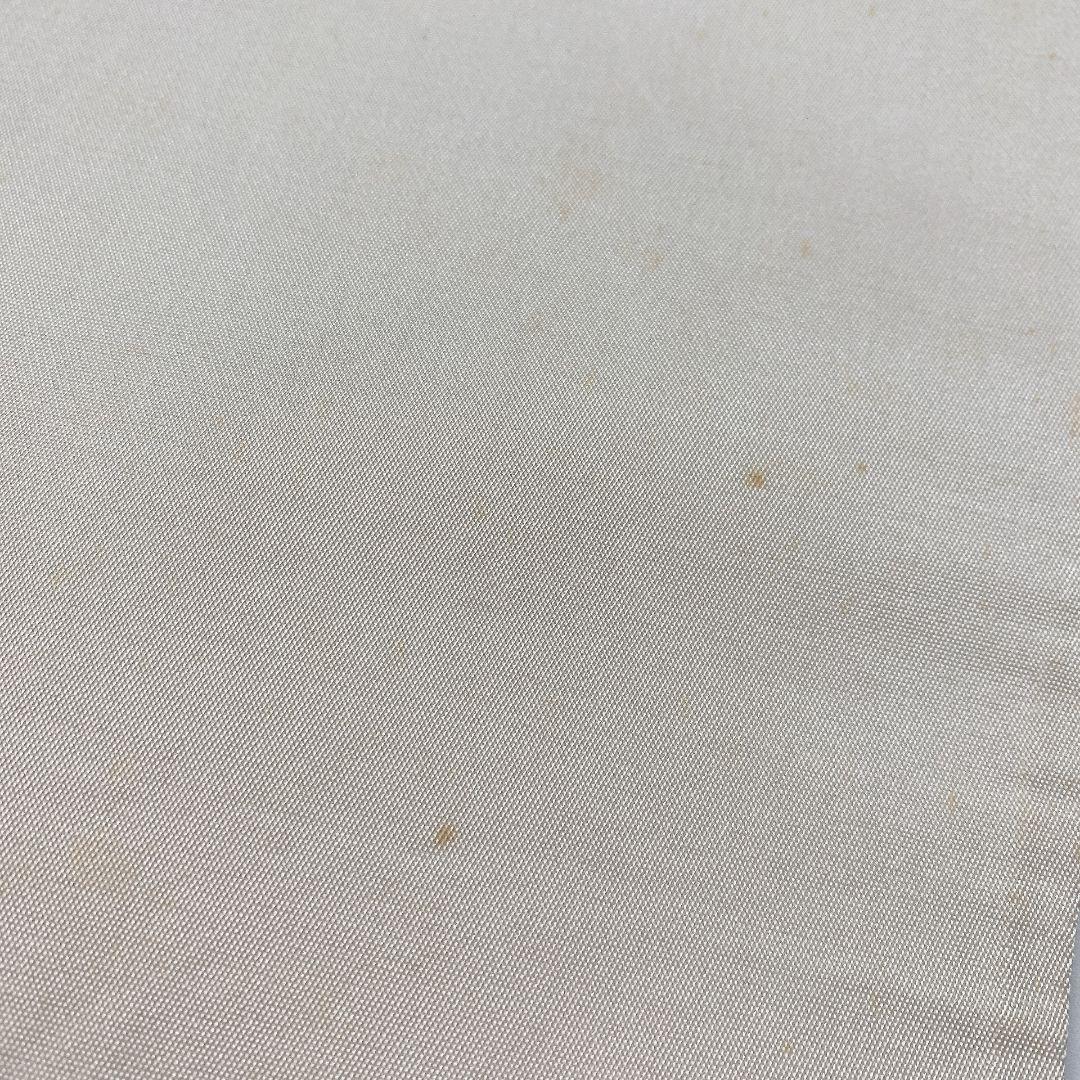 5063# Japanese Vintage Fukuro Obi Belt Kimono Fabric Silk Traditional Silver