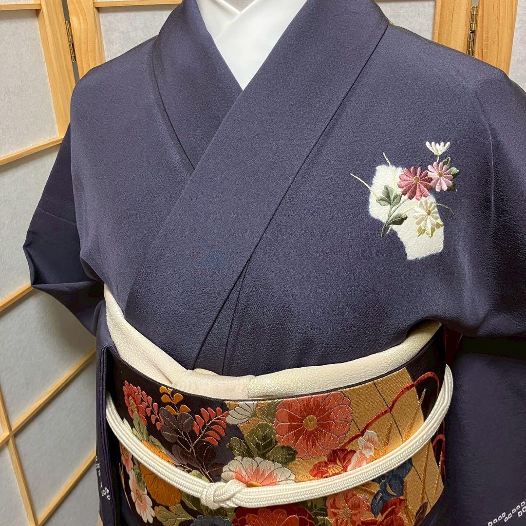 5481# Japanese Kimono Vintage Womens Silk Fabric Robe Kimono only sold Shibori