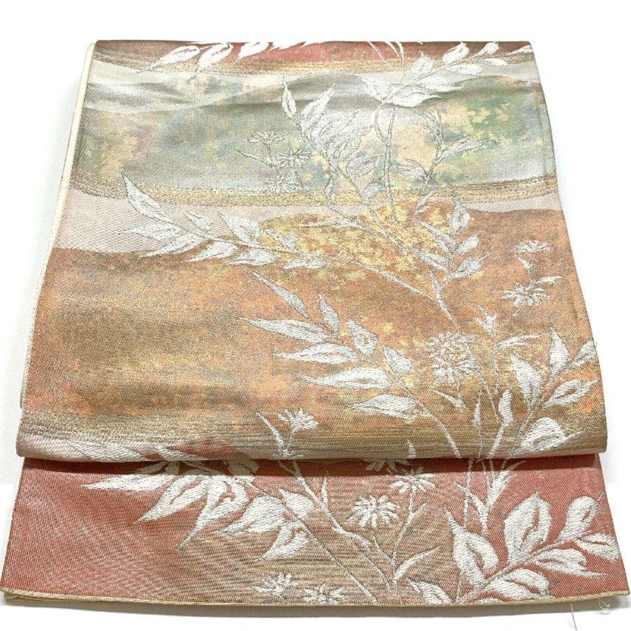 5365# Japanese Vintage Fukuro Obi Belt Kimono Fabric Silk Traditional