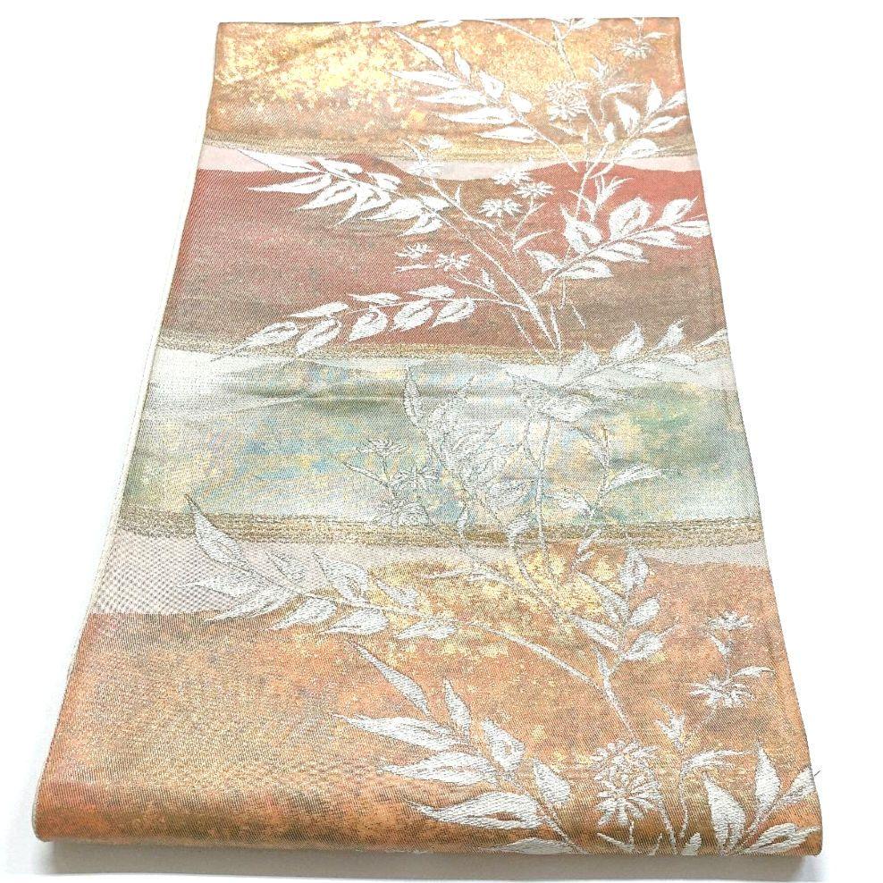 5365# Japanese Vintage Fukuro Obi Belt Kimono Fabric Silk Traditional