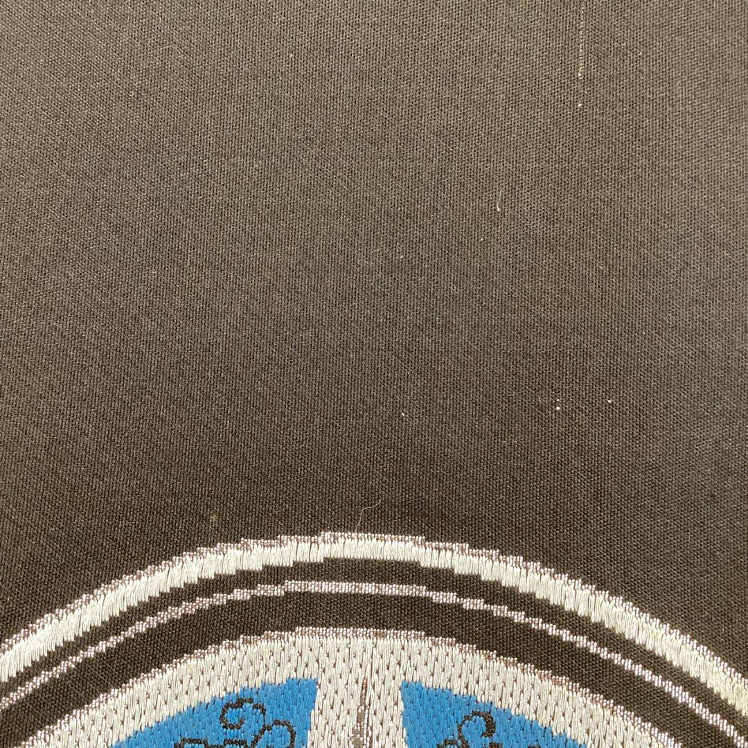 4972# Japanese Vintage Fukuro Obi Belt Kimono Fabric Silk Traditional Black