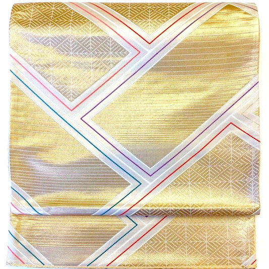 5215# Japanese Vintage Fukuro Obi Belt Kimono Fabric Silk Traditional Untailored