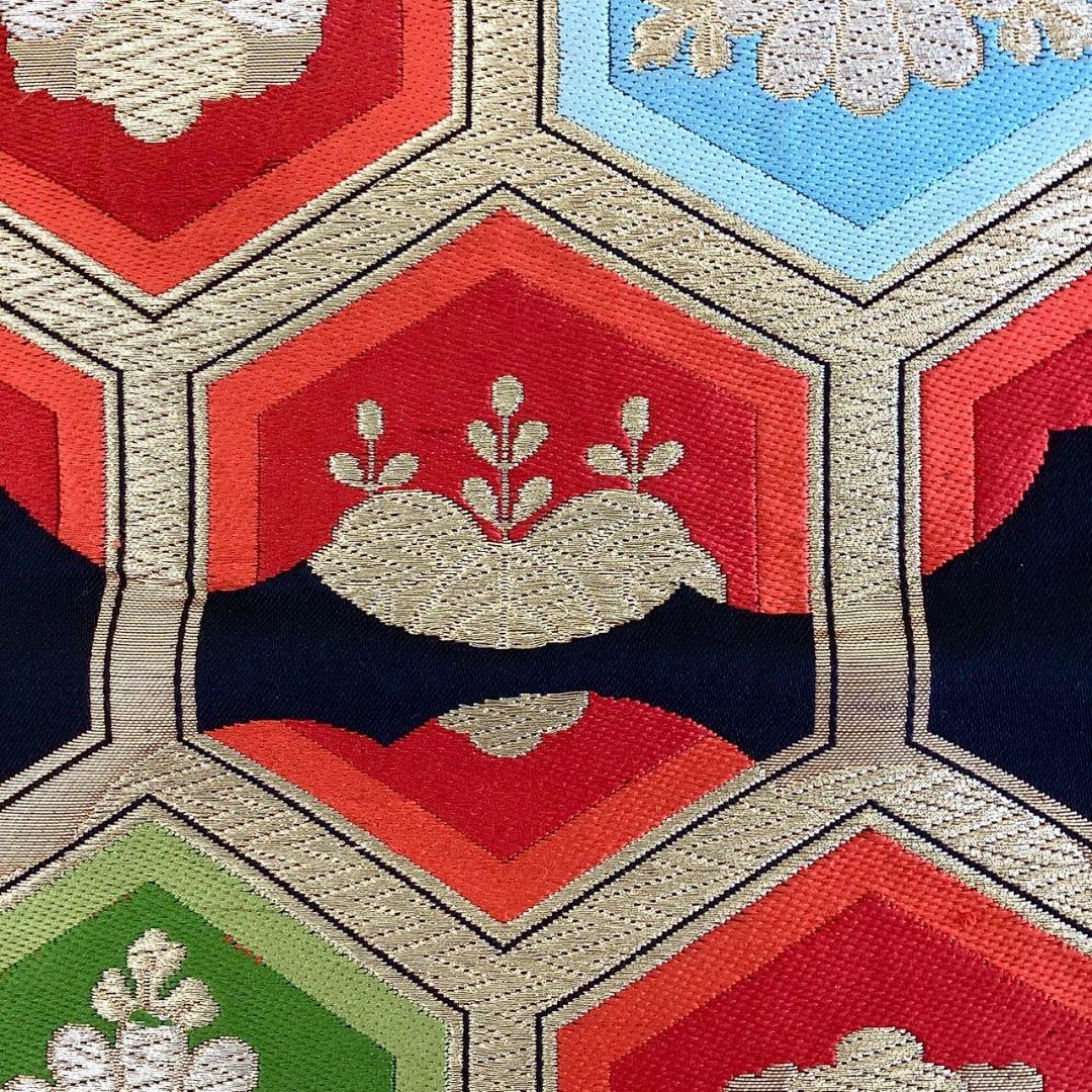 5235# Japanese Vintage Fukuro Obi Belt Kimono Fabric Silk Traditional Untailored