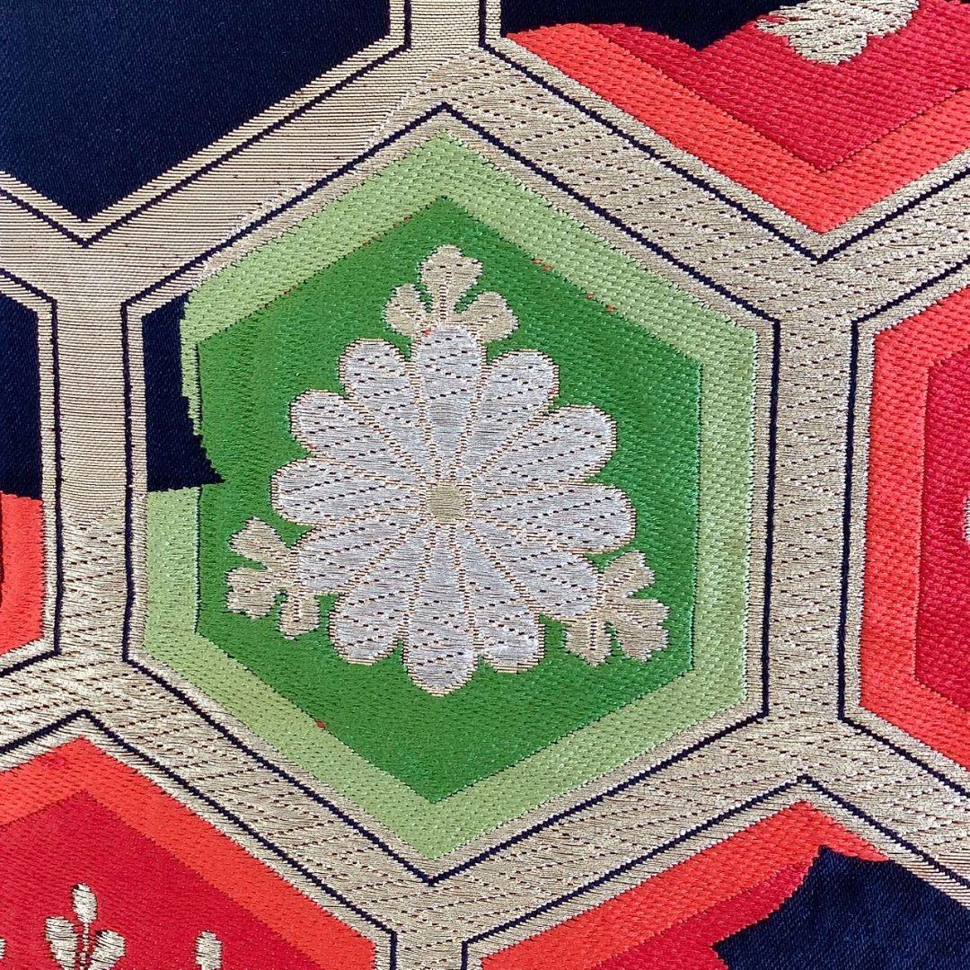 5235# Japanese Vintage Fukuro Obi Belt Kimono Fabric Silk Traditional Untailored