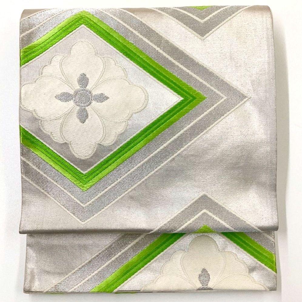 4988# Japanese Vintage Fukuro Obi Belt Kimono Fabric Silk Traditional Embroidery