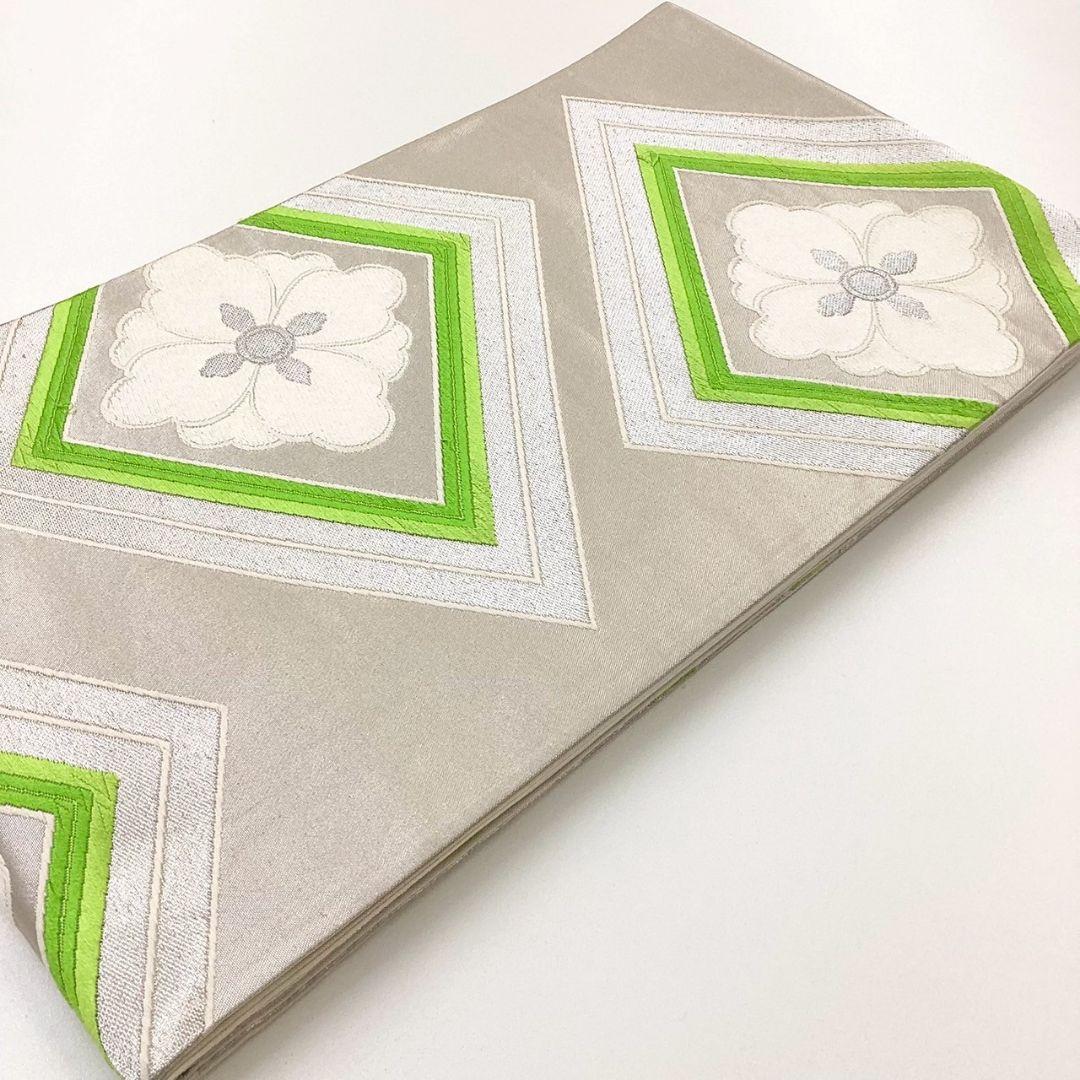 4988# Japanese Vintage Fukuro Obi Belt Kimono Fabric Silk Traditional Embroidery