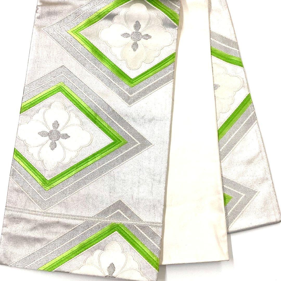 4988# Japanese Vintage Fukuro Obi Belt Kimono Fabric Silk Traditional Embroidery