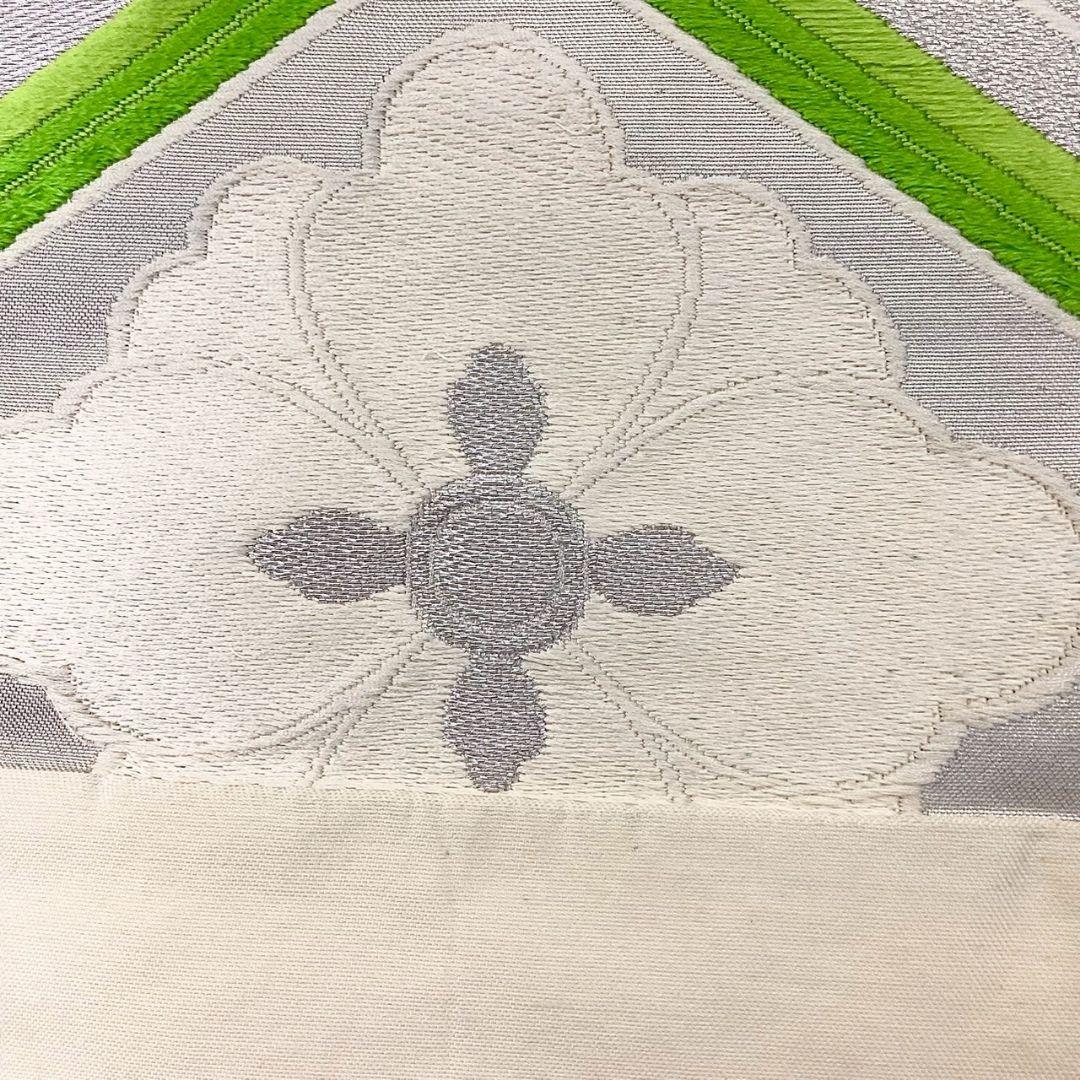 4988# Japanese Vintage Fukuro Obi Belt Kimono Fabric Silk Traditional Embroidery