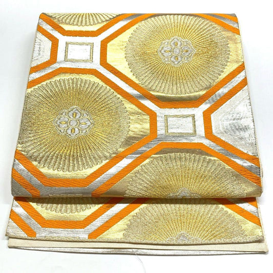 5113# Japanese Vintage Fukuro Obi Belt Kimono Fabric Silk Traditional Untailored