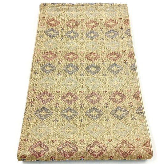 4940# Japanese Vintage Fukuro Obi Belt Kimono Fabric Silk Traditional Untailored