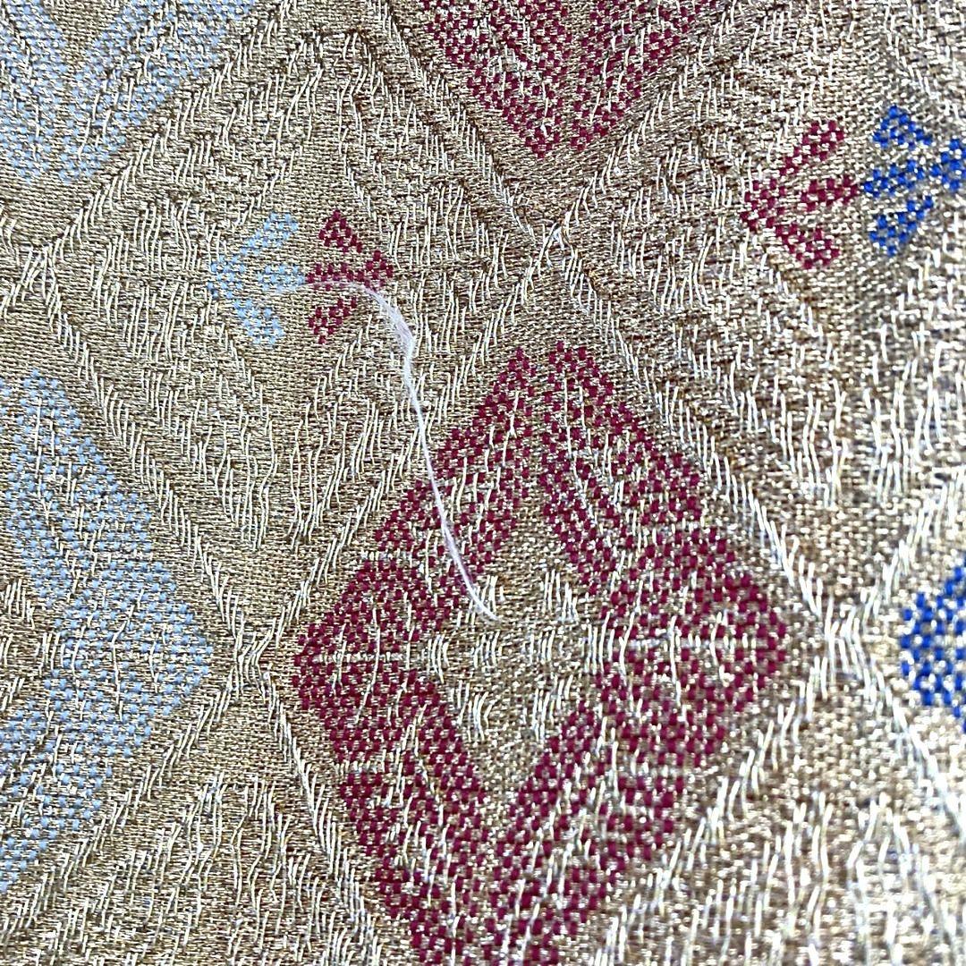 4940# Japanese Vintage Fukuro Obi Belt Kimono Fabric Silk Traditional Untailored