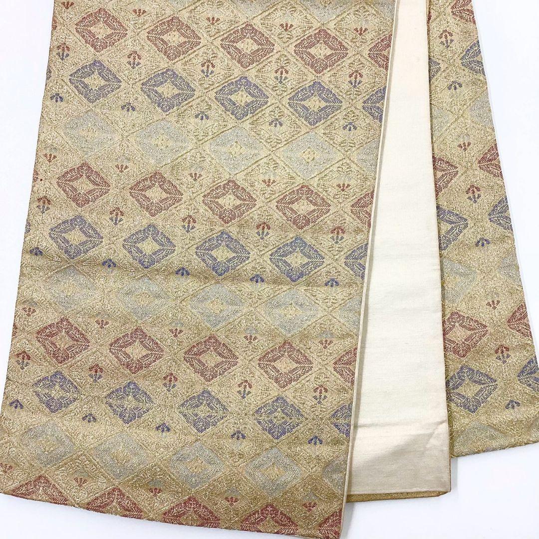 4940# Japanese Vintage Fukuro Obi Belt Kimono Fabric Silk Traditional Untailored