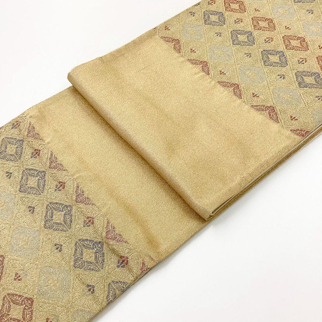 4940# Japanese Vintage Fukuro Obi Belt Kimono Fabric Silk Traditional Untailored