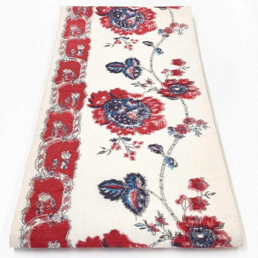 4975# Japanese Vintage Fukuro Obi Belt Kimono Pongee Fabric Silk Traditional 　