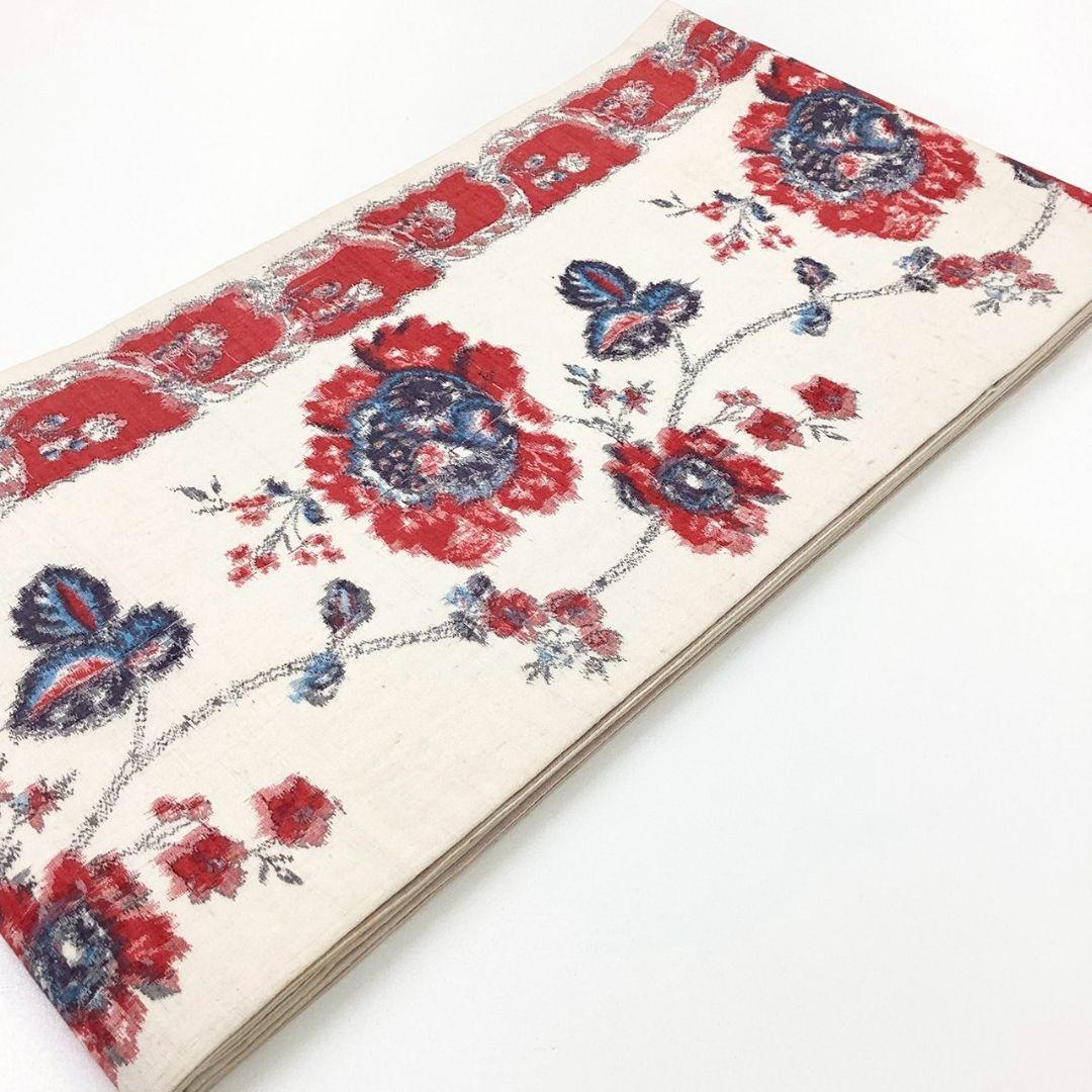 4975# Japanese Vintage Fukuro Obi Belt Kimono Pongee Fabric Silk Traditional 　