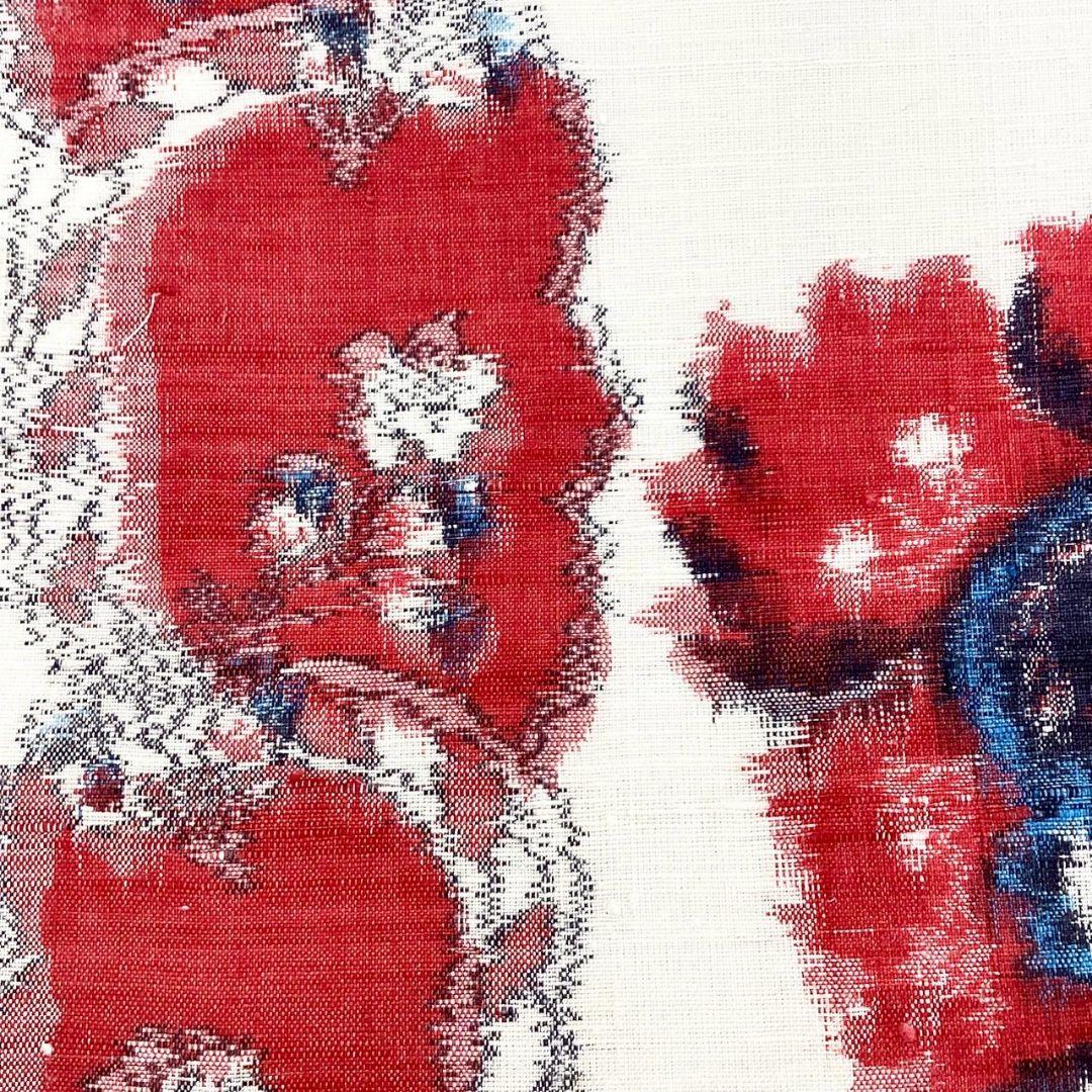 4975# Japanese Vintage Fukuro Obi Belt Kimono Pongee Fabric Silk Traditional 　