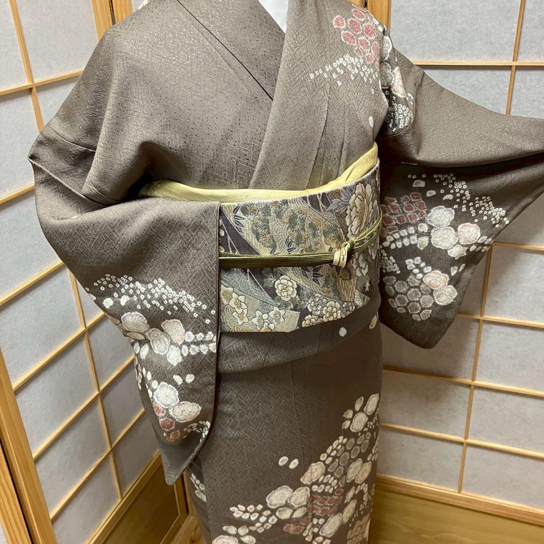 4356# Japanese Kimono Vintage Womens Silk Fabric Robe Kimono only sold Shibori