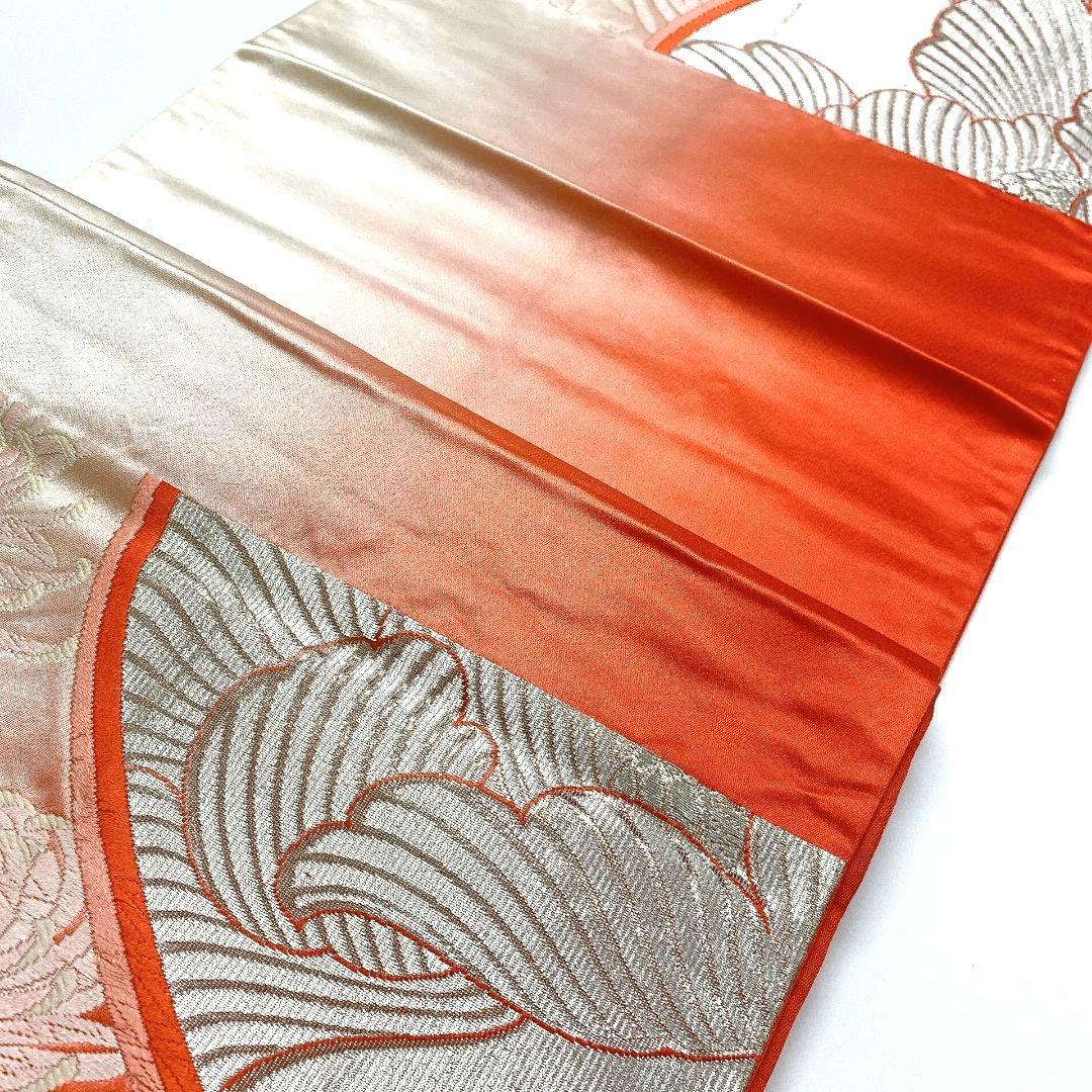 5086# Japanese Vintage Fukuro Obi Belt Kimono Fabric Silk Traditional 　