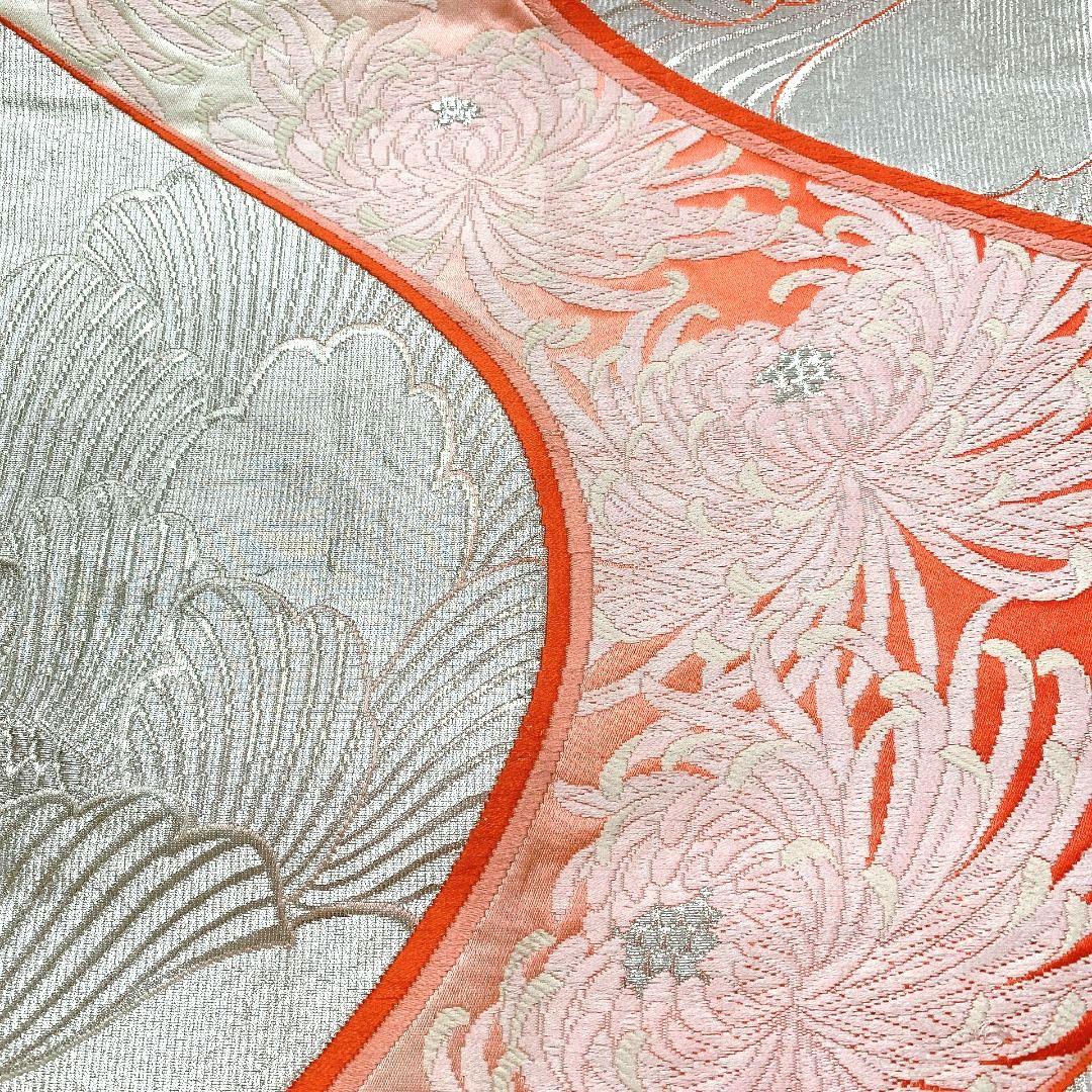 5086# Japanese Vintage Fukuro Obi Belt Kimono Fabric Silk Traditional 　