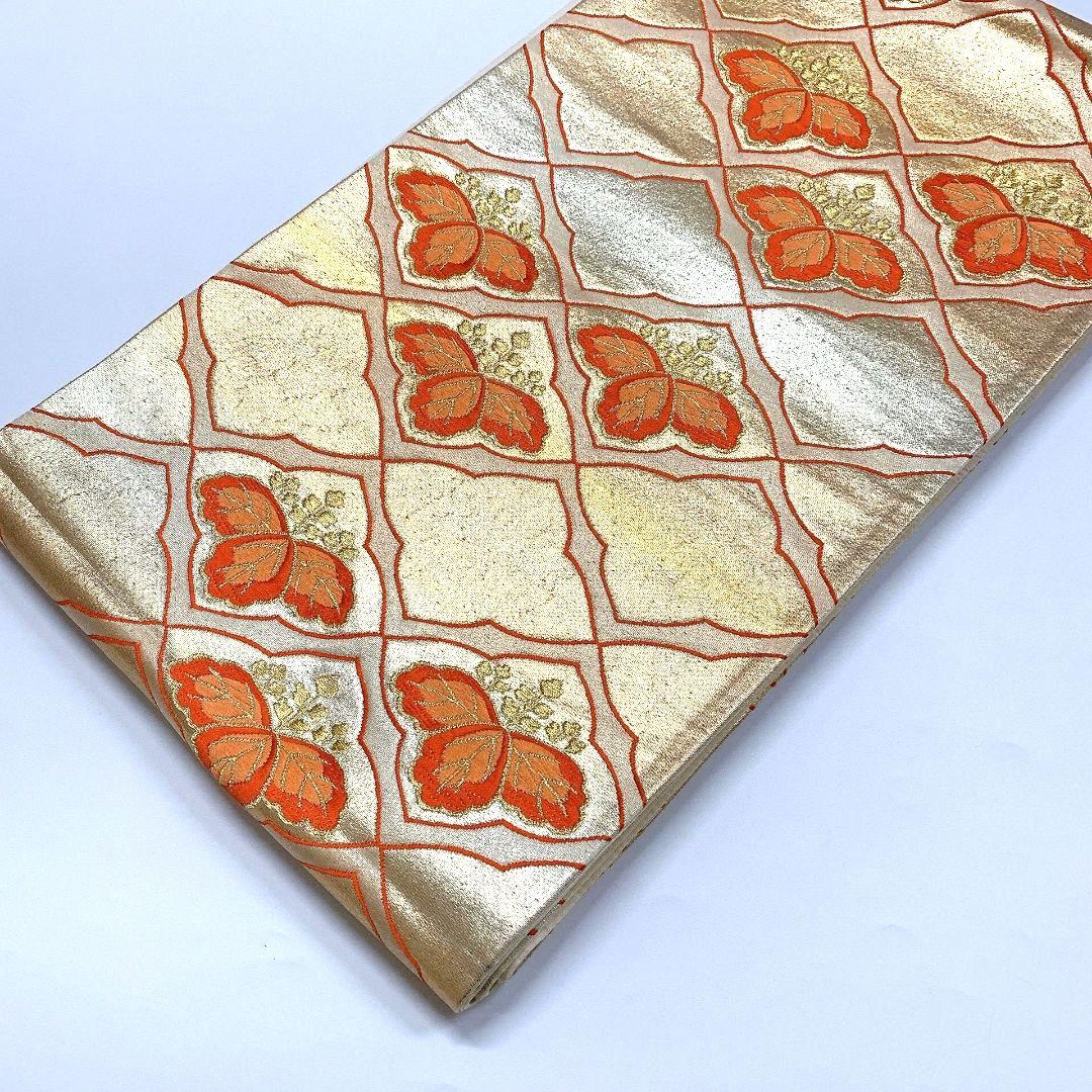 5141# Japanese Vintage Fukuro Obi Belt Kimono Fabric Silk Traditional Untailored