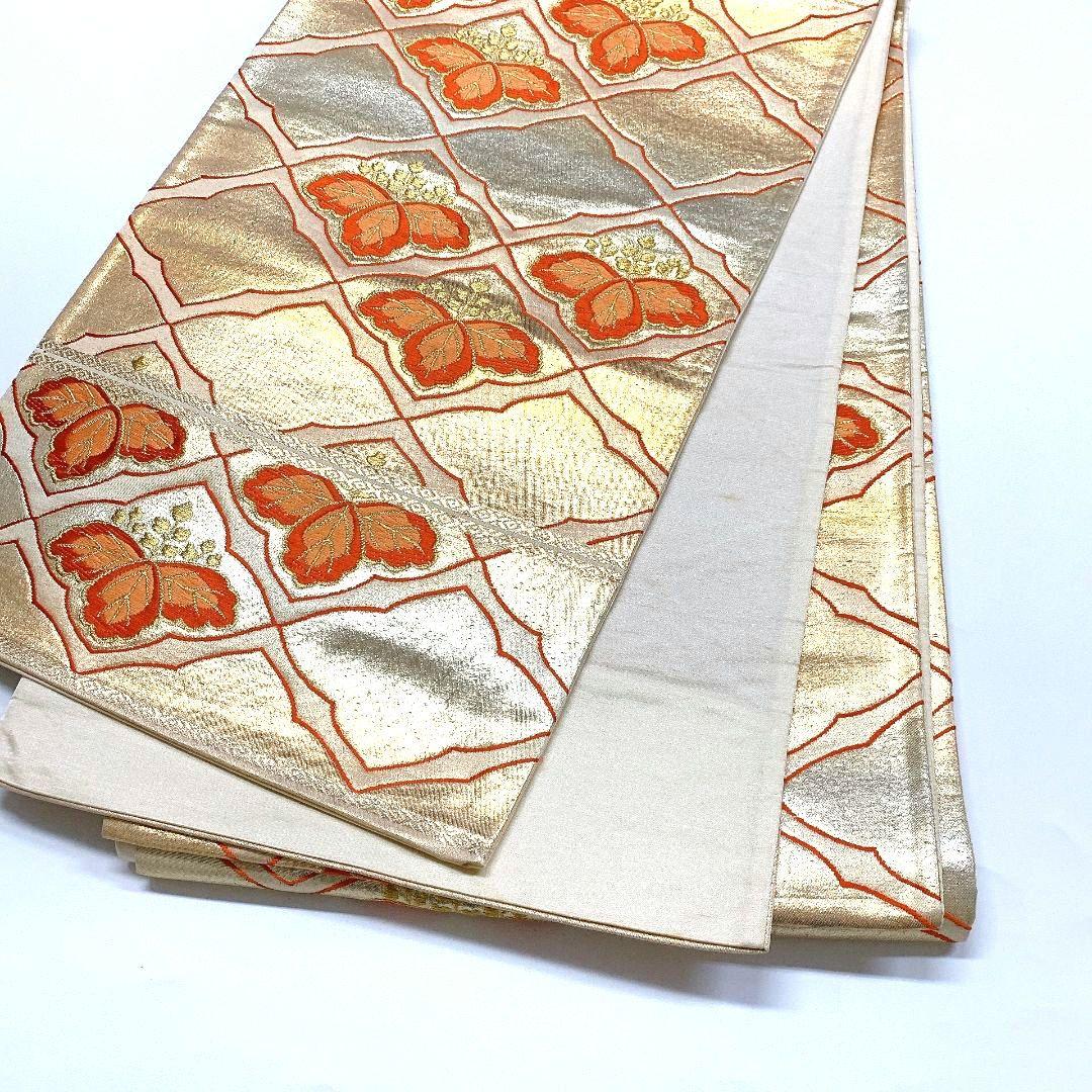 5141# Japanese Vintage Fukuro Obi Belt Kimono Fabric Silk Traditional Untailored