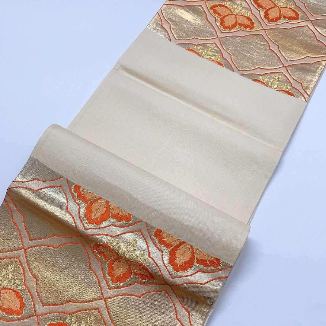 5141# Japanese Vintage Fukuro Obi Belt Kimono Fabric Silk Traditional Untailored