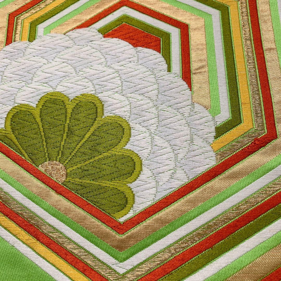 5361# Japanese Vintage Fukuro Obi Belt Kimono Fabric Silk Traditional Embroidery