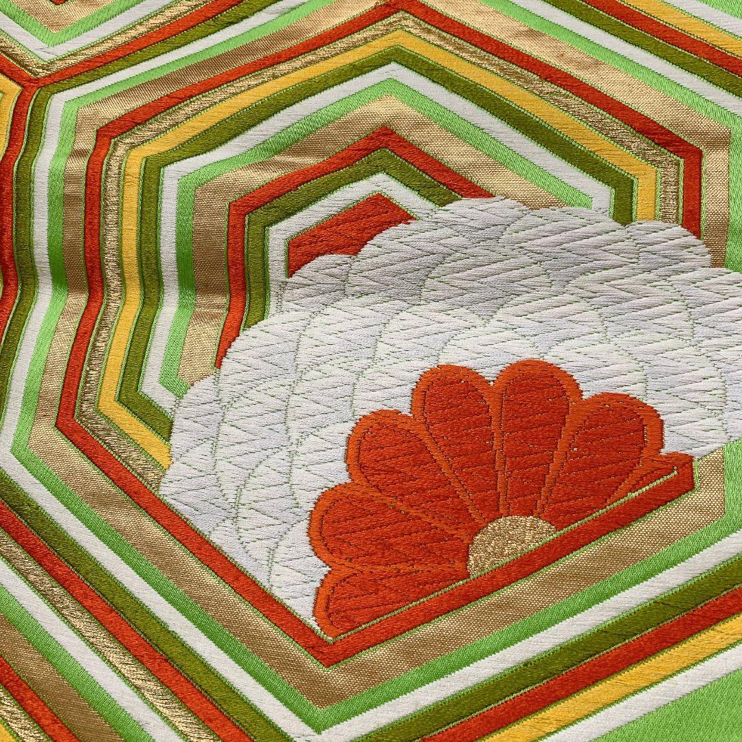 5361# Japanese Vintage Fukuro Obi Belt Kimono Fabric Silk Traditional Embroidery