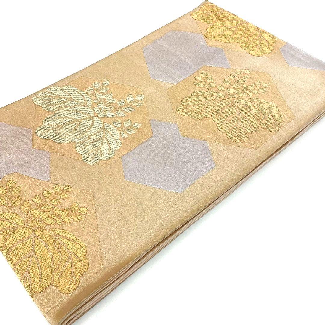 4932# Japanese Vintage Fukuro Obi Belt Kimono Fabric Silk Traditional
