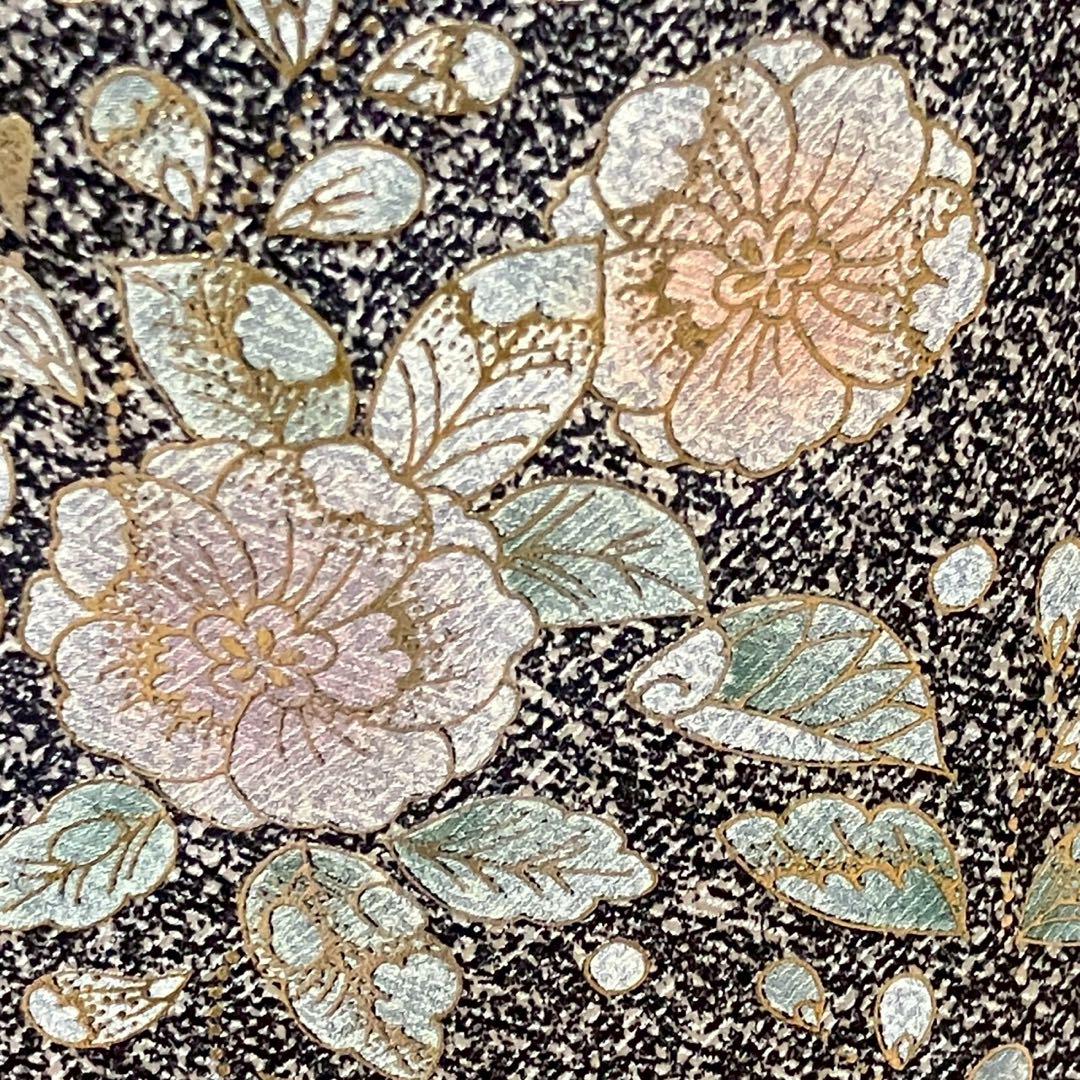 5453# Japanese Kimono Vintage Womens Silk Fabric Robe Kimono only sold Black