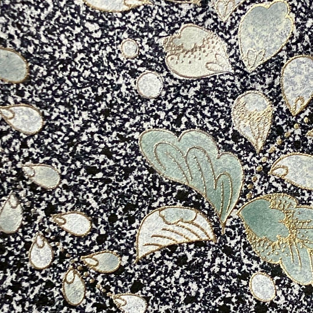 5453# Japanese Kimono Vintage Womens Silk Fabric Robe Kimono only sold Black