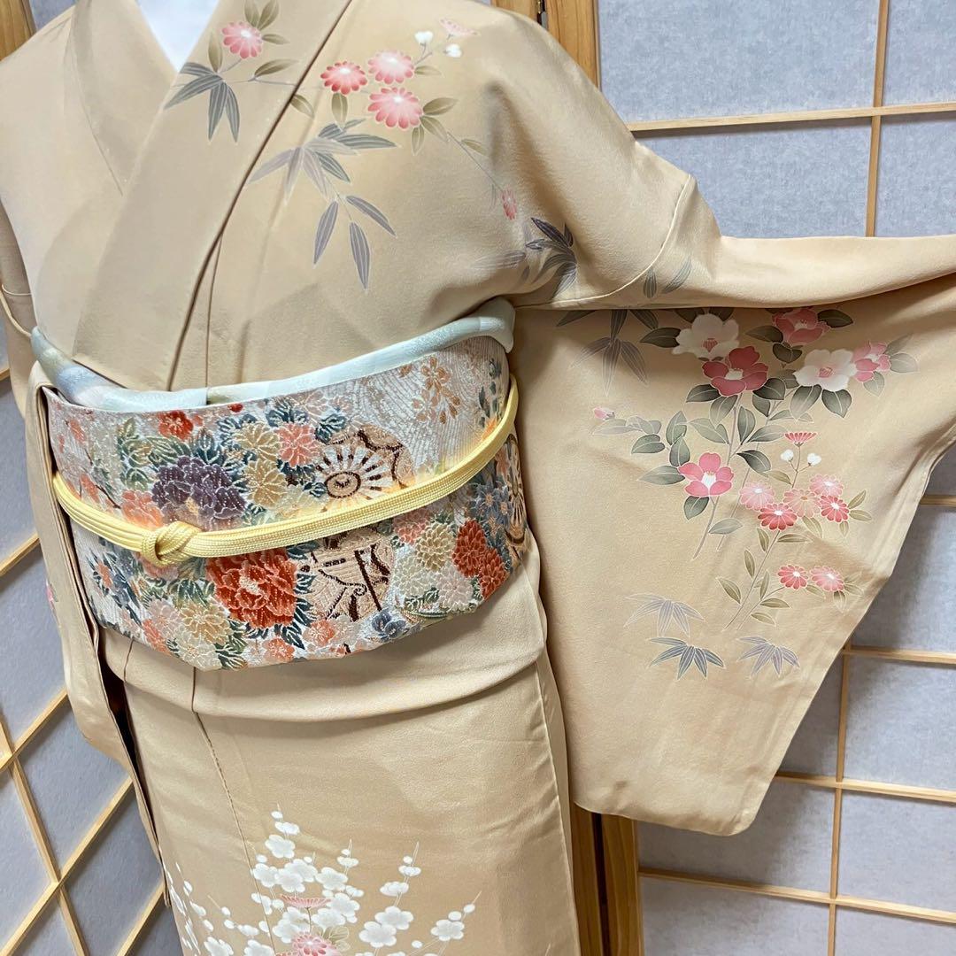 4417# Japanese Kimono Vintage Womens Silk Fabric Robe Kimono only sold