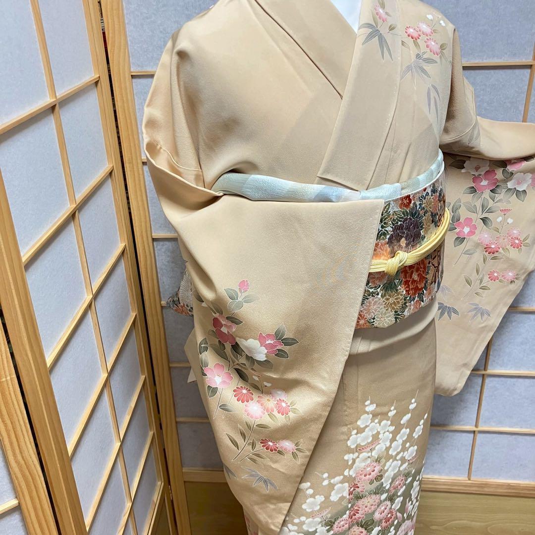 4417# Japanese Kimono Vintage Womens Silk Fabric Robe Kimono only sold