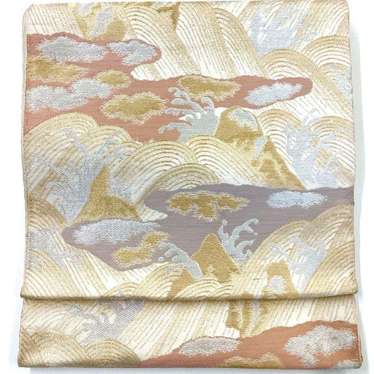 4948# Japanese Vintage Fukuro Obi Belt Kimono Fabric Silk Traditional Untailored