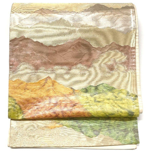 5067# Japanese Vintage Fukuro Obi Belt Kimono Fabric Silk Traditional Untailored