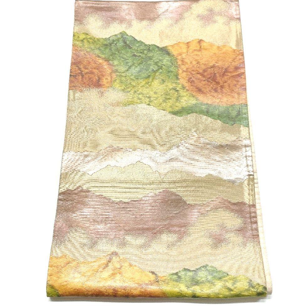 5067# Japanese Vintage Fukuro Obi Belt Kimono Fabric Silk Traditional Untailored