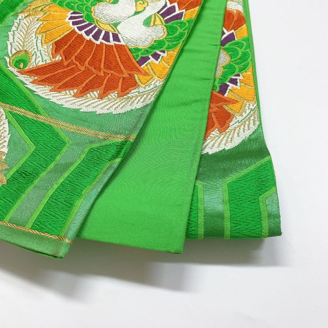 5356# Japanese Vintage Fukuro Obi Belt Kimono Fabric Silk Traditional Embroidery
