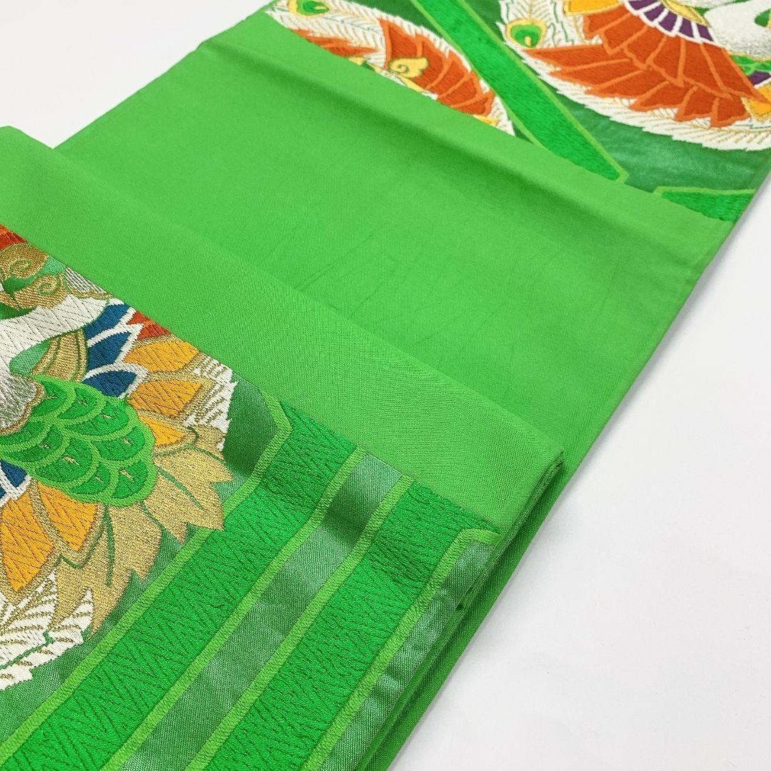 5356# Japanese Vintage Fukuro Obi Belt Kimono Fabric Silk Traditional Embroidery